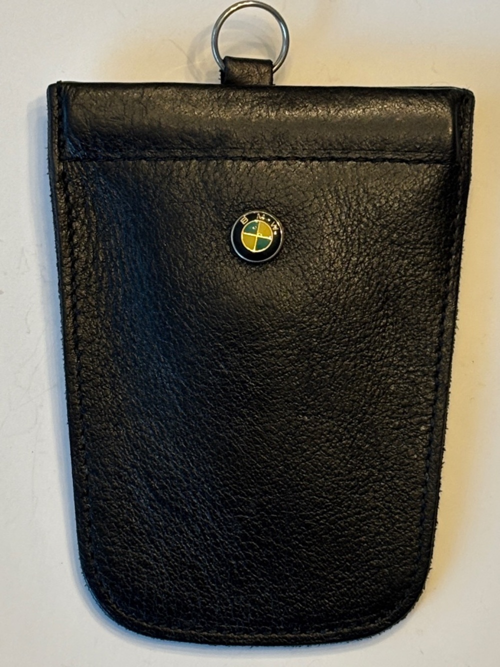Vintage BMW Leather Squeeze-frame Keys Pouch